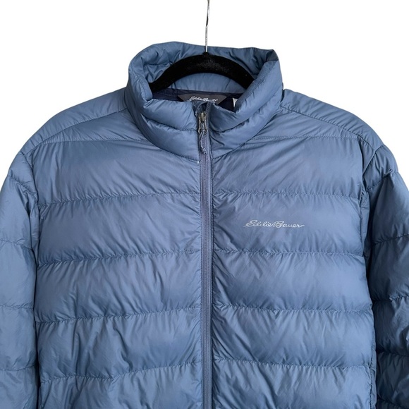 EDDIE BAUER EB650 Down Jacket Blue Lightweight Packable Puffer Coat Men’s XL - Picture 2 of 15